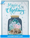 Christmas Cat Magic Fleece Blanket Gift For Family,Birthday,Christmas,Children,Parents,Couple Gift Home Decor Bedding Couch Sofa Soft and Comfy