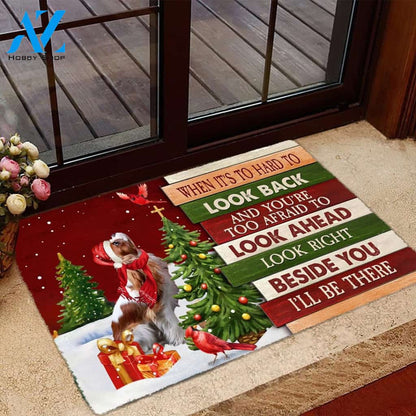Christmas Cavalier King Charles Spaniel Look right beside you Doormat
