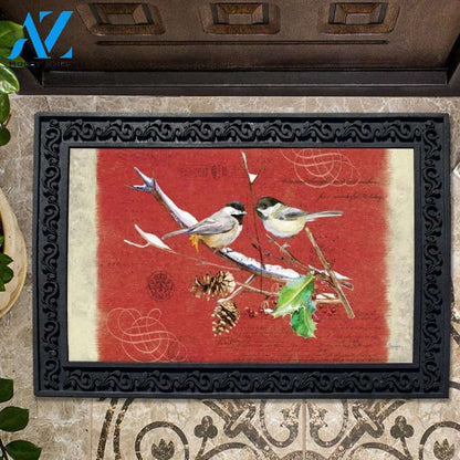 Christmas Chickadees - Doormat - 18" x 30"