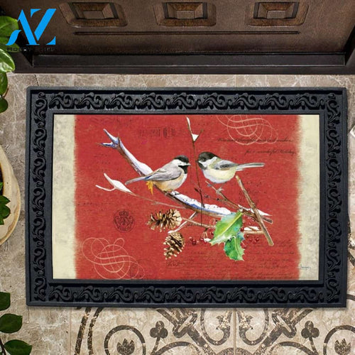 Christmas Chickadees - Doormat - 18" x 30"