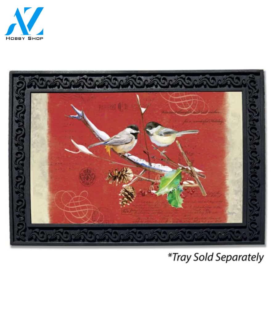 Christmas Chickadees - Doormat - 18" x 30"