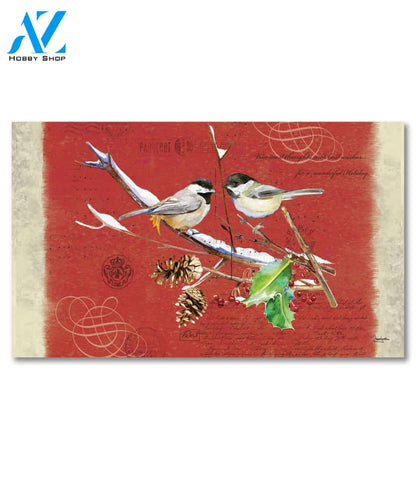 Christmas Chickadees - Doormat - 18" x 30"