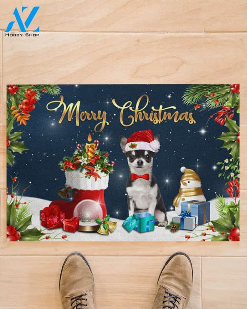 Christmas Chihuahua Doormat Gift For Dog Lovers Birthday Gift Home Decor Warm House Gift Welcome Mat
