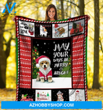 Christmas Corgi May Your Days Be Merry And Bright Christmas Blanket Gift For Dog Lovers Home Decor Bedding Couch Sofa Soft and Comfy Cozy