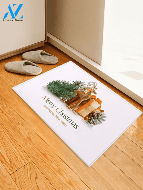 Christmas Decoration Golden Elk Gift CLH091060D Doormat