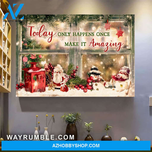 Christmas decoration - Today only happens once, make it amazing Jesus Landscape Canvas Prints, Wall Art