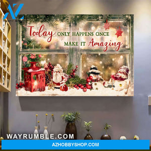 Christmas decoration - Today only happens once, make it amazing Jesus Landscape Canvas Prints, Wall Art