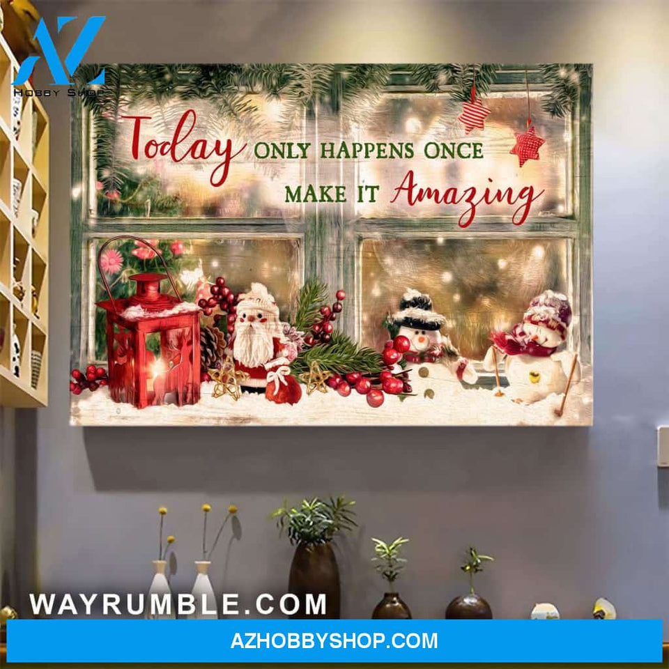 Christmas decoration - Today only happens once, make it amazing Jesus Landscape Canvas Prints, Wall Art