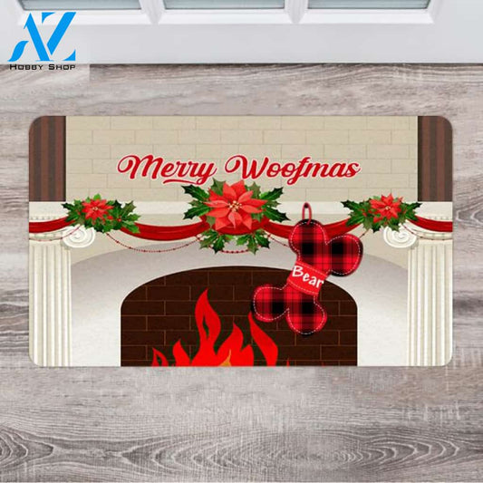 Personalized Christmas Dog Doormat - Custom Dog Gifts - Up To 5 Dogs'name