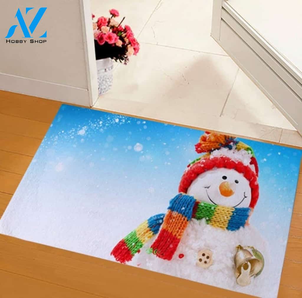 Christmas Doormat Santa Claus Riding On Reindeer Decorative Doormat Welcome Mat Housewarming, Home Decor Funny Doormat Gift Idea
