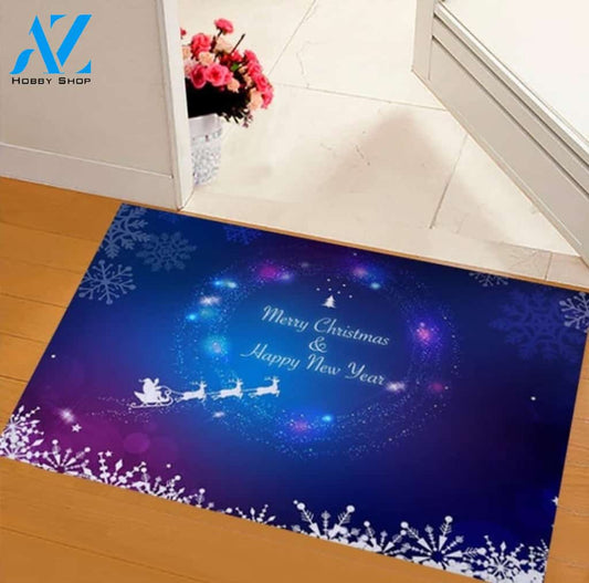 Christmas Doormat Santa Claus Riding On Reindeer Decorative Doormat Welcome Mat Housewarming Home Decor Funny Doormat Gift Idea