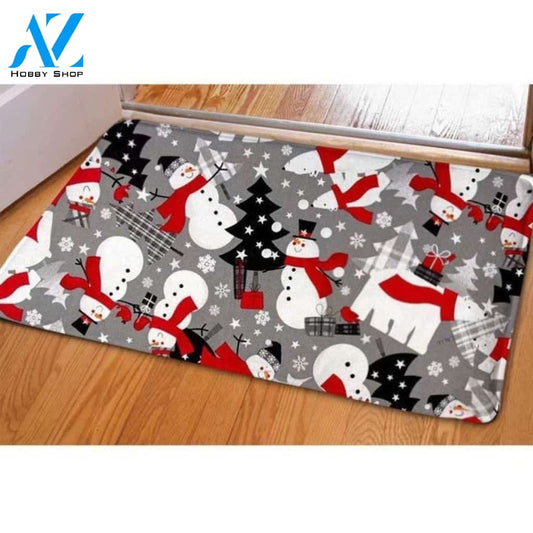 Christmas Doormats Celebrate Snowman Pattern Welcome Mat Housewarming Home Decor Funny Doormat Gift for Friend