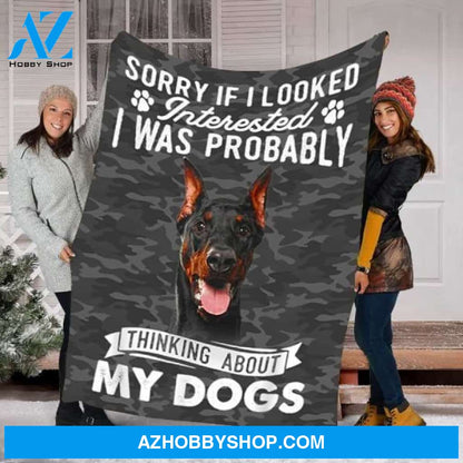Christmas Fleece Blanket Doberman Dog Fleece Blanket - Fleece Blanket Christmas Gift Ideas