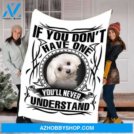 Christmas Fleece Blanket Maltese Dog Fleece Blanket - Fleece Blanket Christmas Gift Ideas