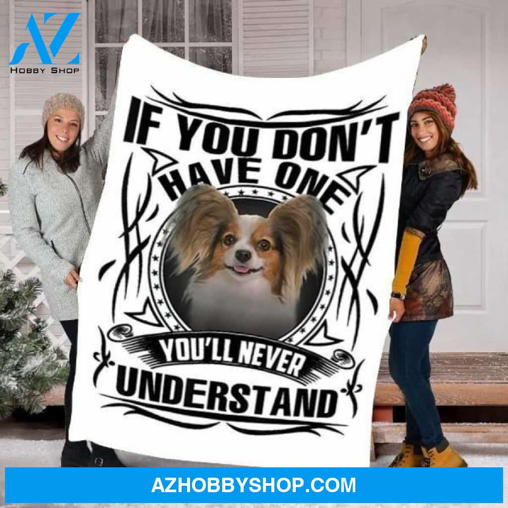 Christmas Fleece Blanket Papillon Dog Fleece Blanket - Fleece Blanket Christmas Gift Ideas