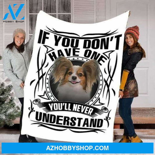 Christmas Fleece Blanket Papillon Dog Fleece Blanket - Fleece Blanket Christmas Gift Ideas