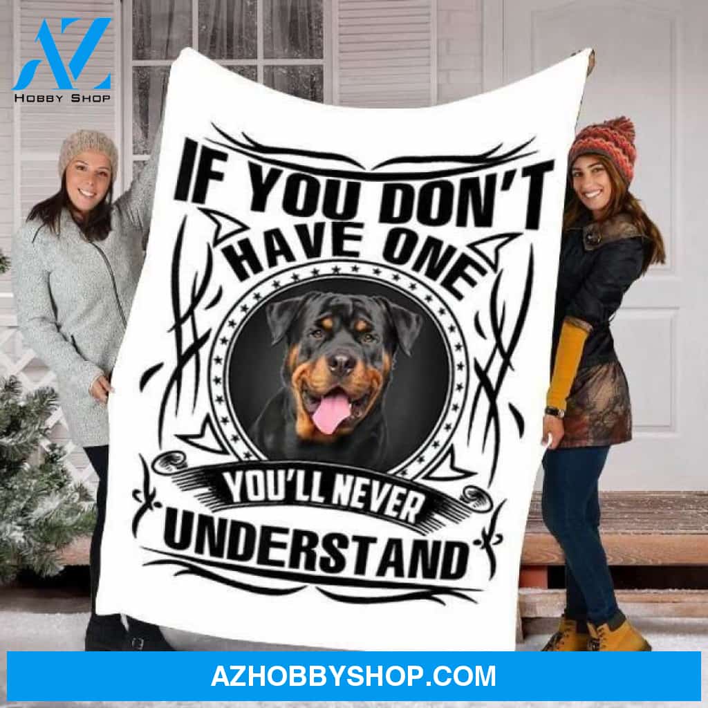 Christmas Fleece Blanket Rottweiler Dog Fleece Blanket - Fleece Blanket Christmas Gift Ideas