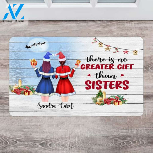 Personalized Christmas Front Doormat - Sister Xmas Gifts - Up To 5 Girls