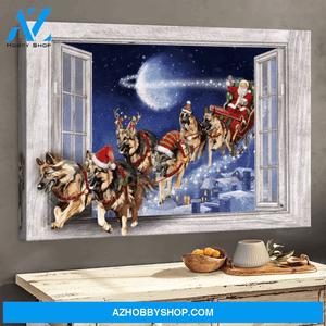 Christmas German Shepherd Canvas (No Frame)