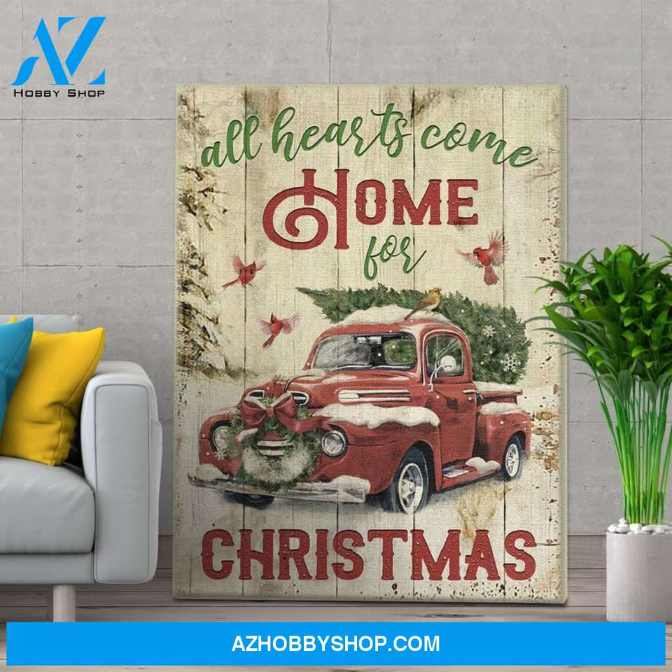 Personalized Canvas Christmas Gift All Heart Come Home For Christmas Canvas Wall Art