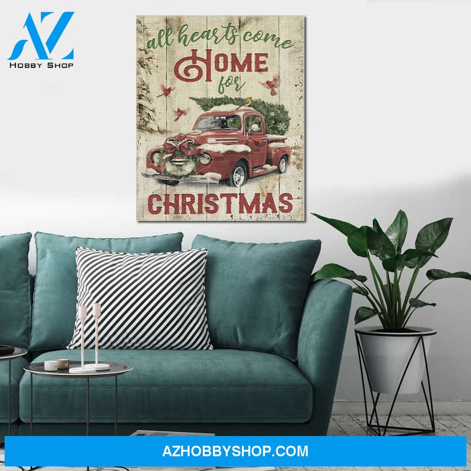 Personalized Canvas Christmas Gift All Heart Come Home For Christmas Canvas Wall Art