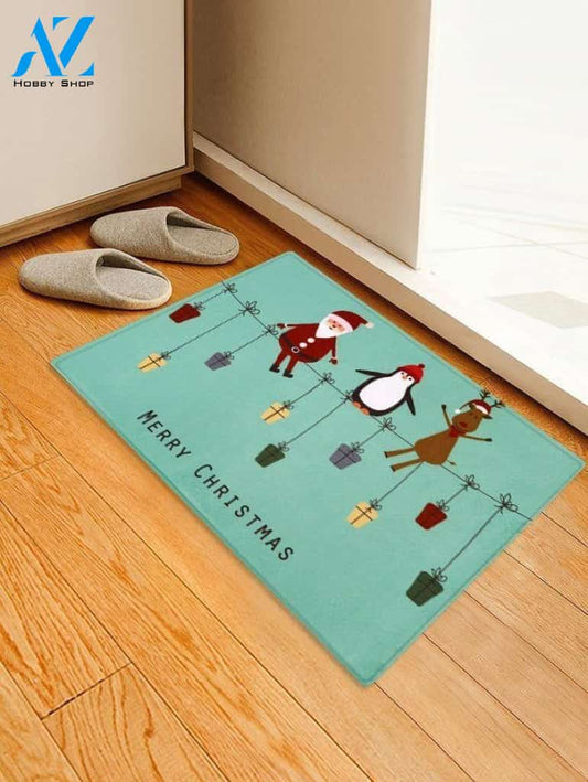 Christmas Gift Santa Claus Elk CLH091073D Doormat