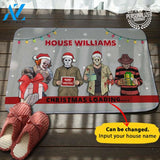 Christmas Horror Movie House Name Doormat