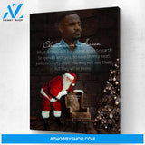 Christmas in Heaven - All Hearts Come Home for Christmas Personalized Photo Memorial Canvas, Canvas Wall Art Gift for Family