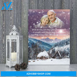 Christmas In Heaven In Loving Memory, Personalized Photo Memorial Canvas, Canvas Wall Art Gif For Family Gift