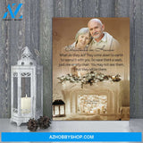 Christmas In Heaven Christmas Memories, Personalized Photo Memorial Canvas, Canvas Wall Art Gif For Family Gift