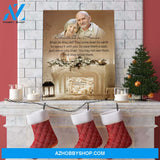 Christmas In Heaven Christmas Memories, Personalized Photo Memorial Canvas, Canvas Wall Art Gif For Family Gift