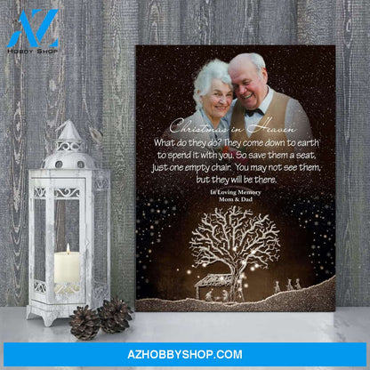 Christmas In Heaven My Christmas Angels Background, Canvas, Canvas Wall Art Gift For Family Gift for Remembrance
