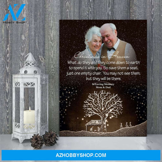 Christmas In Heaven My Christmas Angels Background, Canvas, Canvas Wall Art Gift For Family Gift for Remembrance