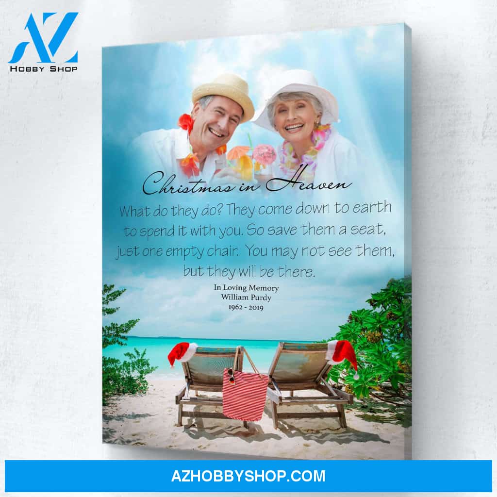 Christmas In Heaven Christmas In Paradise Background, Canvas, Canvas Wall Art Gif For Family Gift