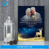 Christmas In Heaven Peace On Earth, Personalized Photo Memorial Canvas, Canvas Wall Art Gift For Family Gift for Remembrance