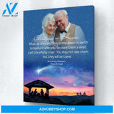 Christmas In Heaven Rejoice, Personalized Photo Memorial Canvas, Canvas Wall Art Gift For Family Gift for Remembrance