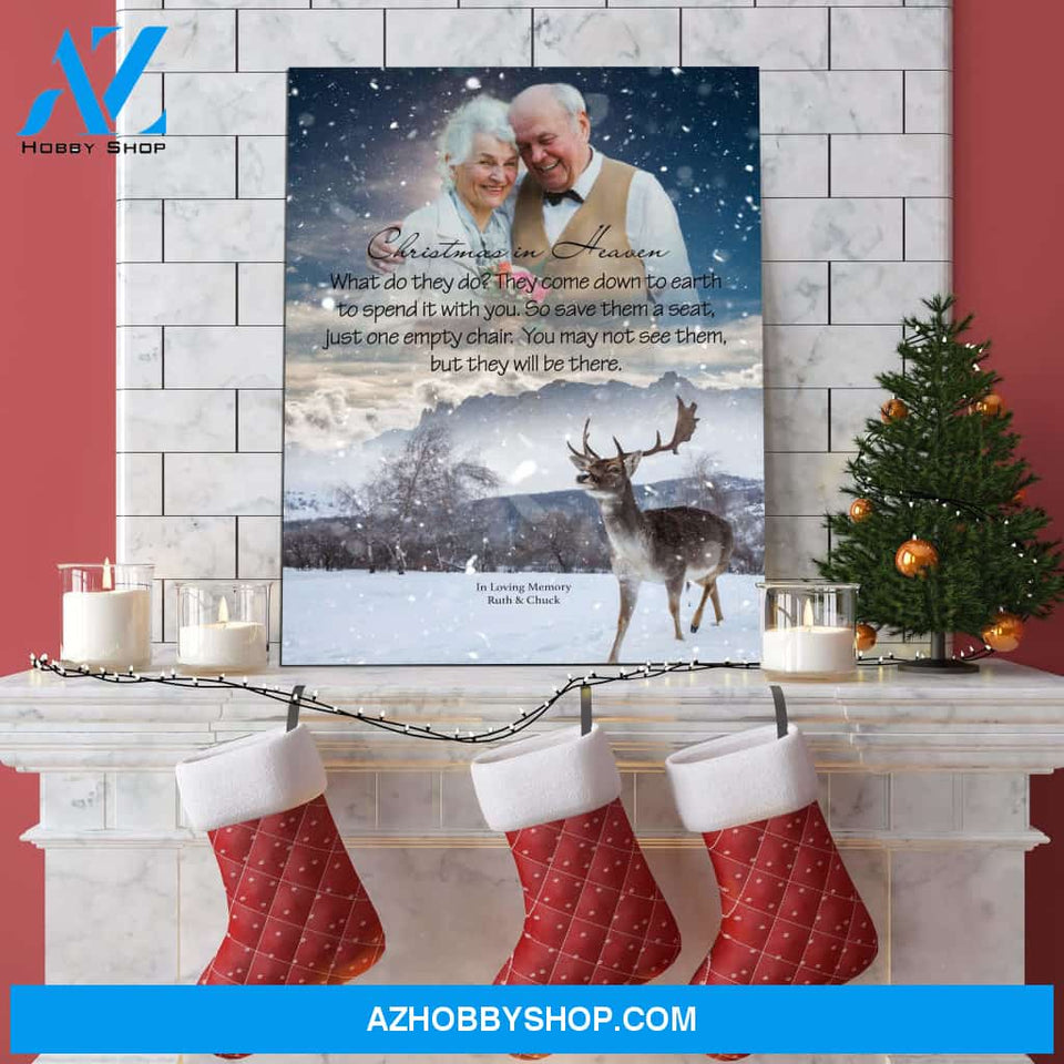 Christmas In Heaven The Spirit Of Christmas, Canvas, Canvas Wall Art Gift For Family Gift for Remembrance