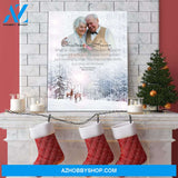 Christmas In Heaven White Christmas Background, Personalized Photo Memorial Canvas, Canvas Wall Art Gift For Family Gift for Remembrance
