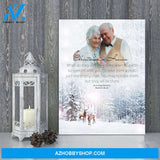 Christmas In Heaven White Christmas Background, Personalized Photo Memorial Canvas, Canvas Wall Art Gift For Family Gift for Remembrance