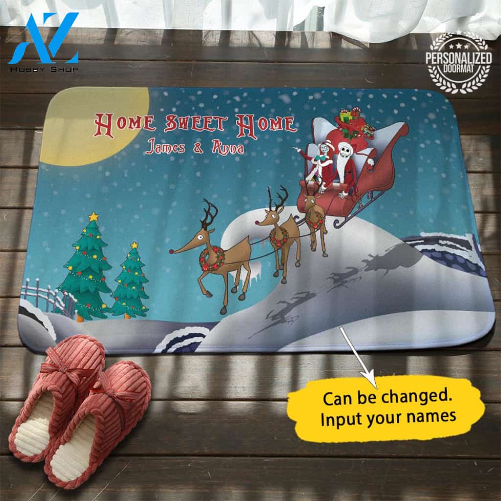 Christmas Jack Sally Sleigh Doormat – Doormat