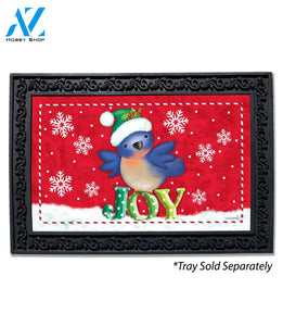 Christmas Joy Bluebird Doormat - 18" x 30"