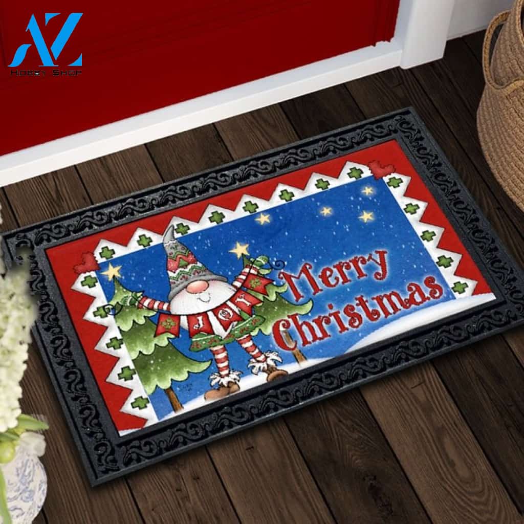 Christmas Joy Gnome Doormat - 18" x 30"