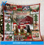 Christmas Joyful Be Your Family Fleece Blanket Gift For Family,Birthday,Christmas,Children,Parents,Couple,Horses Lover Gift Home Decor Bedding Couch Sofa Soft and Comfy