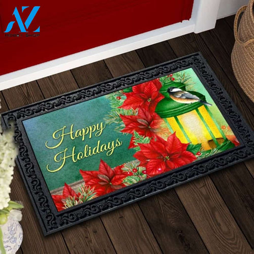 Christmas Lantern Chickadee Doormat - 18" x 30"