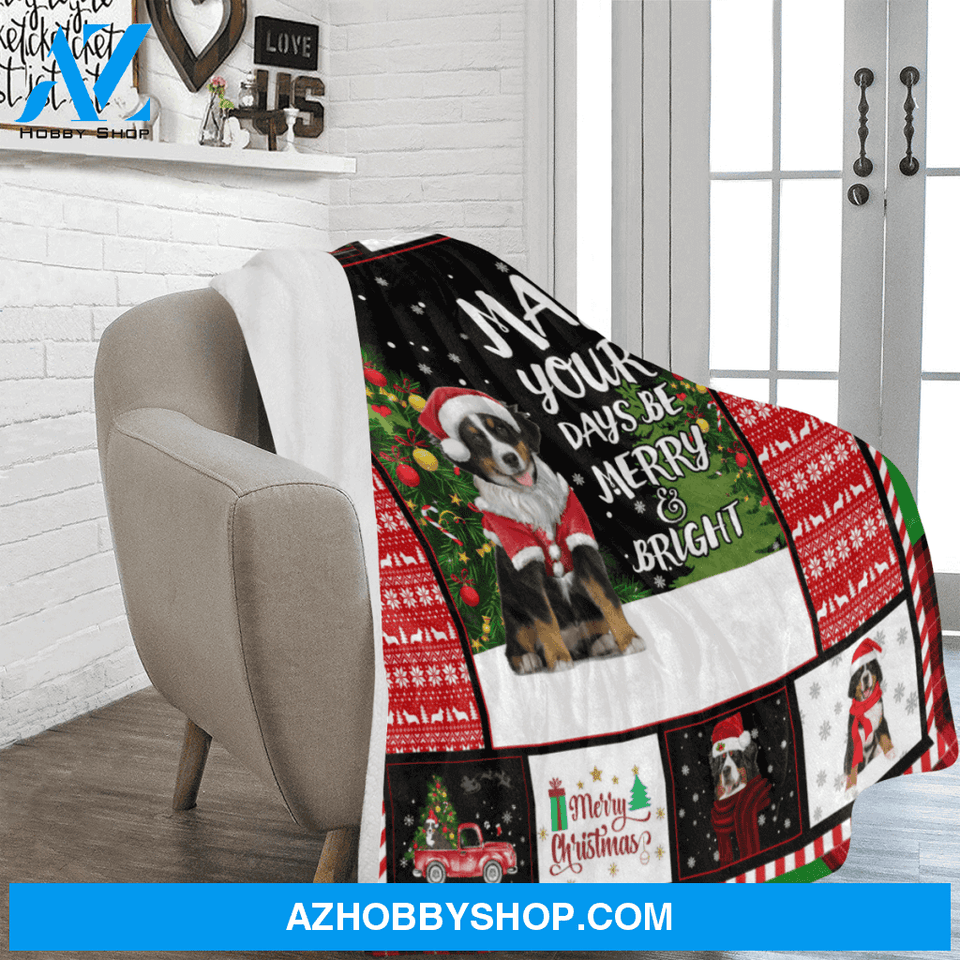 Christmas May Your Days Be Merry And Bright Fleece Blanket Gift For Family,Birthday,Christmas,Friends,Couple Gift Home Decor Bedding Couch Sofa Soft and Comfy
