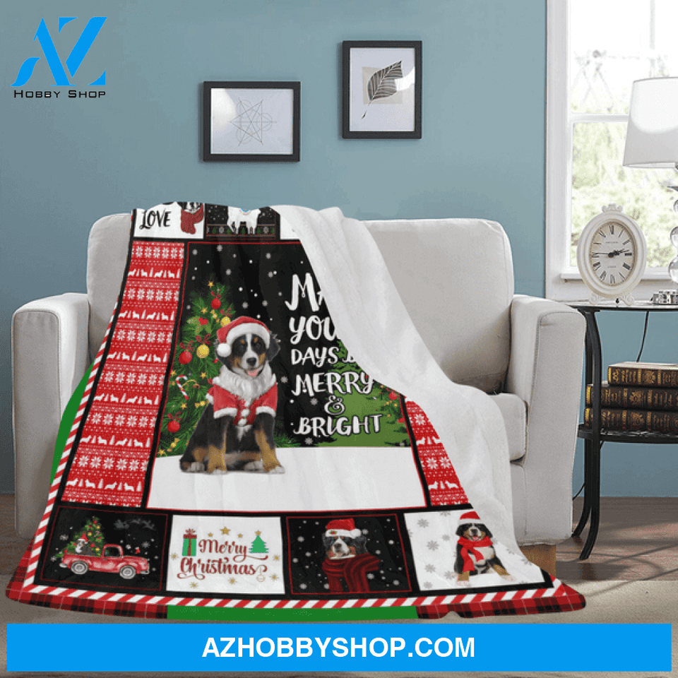 Christmas May Your Days Be Merry And Bright Fleece Blanket Gift For Family,Birthday,Christmas,Friends,Couple Gift Home Decor Bedding Couch Sofa Soft and Comfy