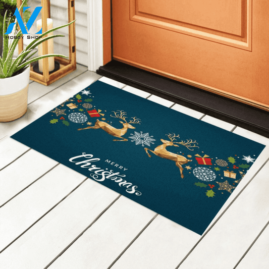 Christmas Moose Indoor And Outdoor Mat Entrance Rug Sweet Home Decor Housewarming, Gift For Friend, Family