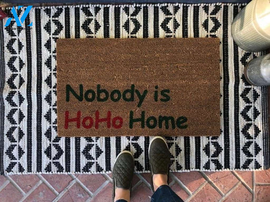 Christmas Nobody Is Hoho Home CLT091008R Doormat