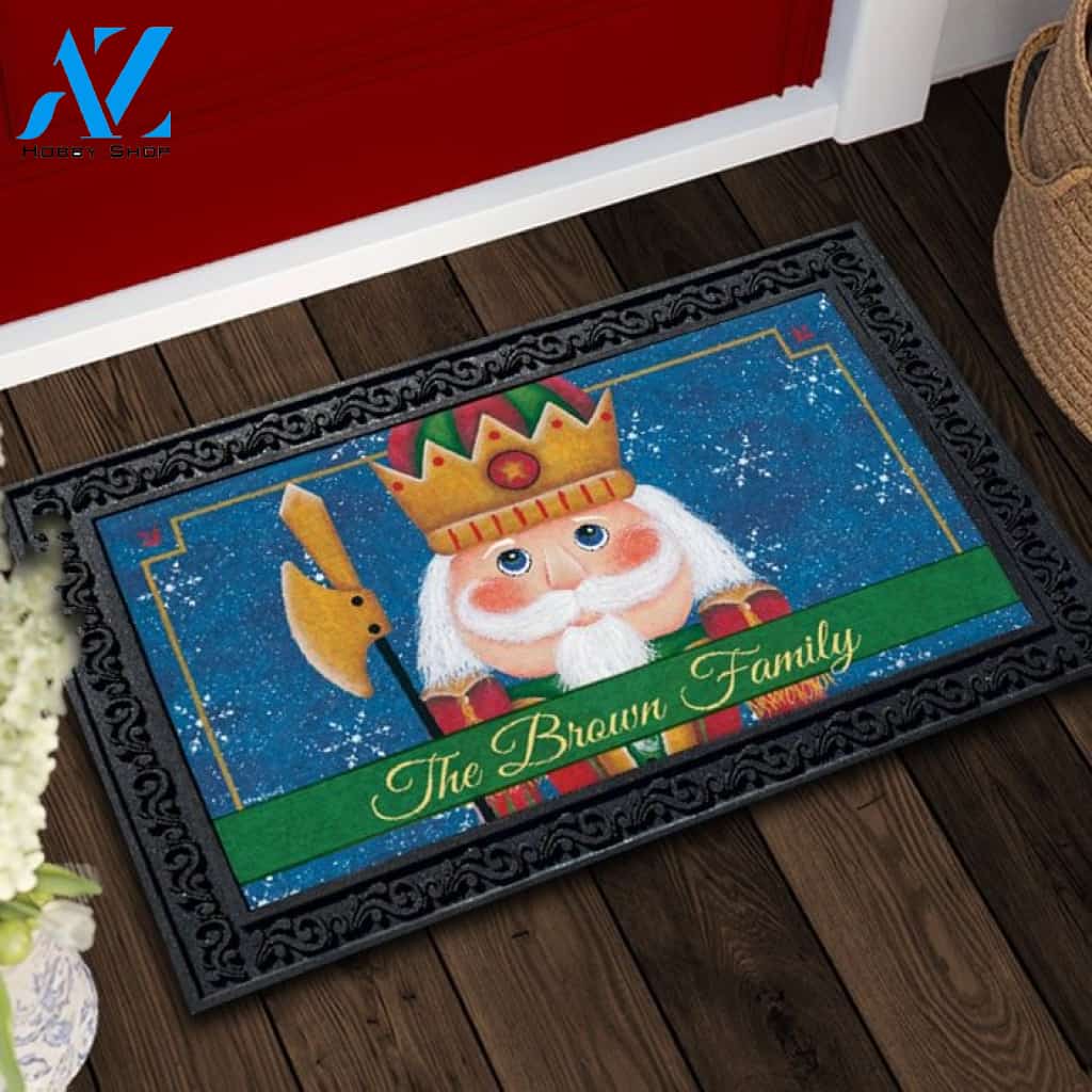 Christmas Nutcracker Personalized Doormat - 18" x 30"