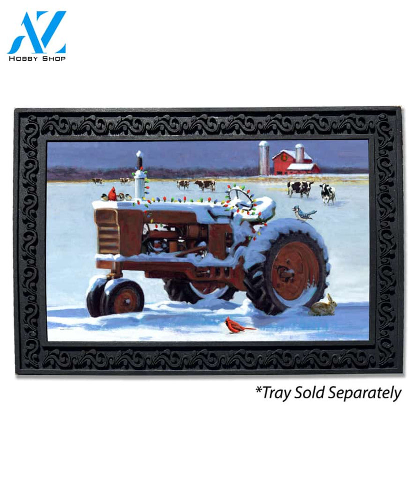 Christmas on the Farm Doormat - 18" x 30"
